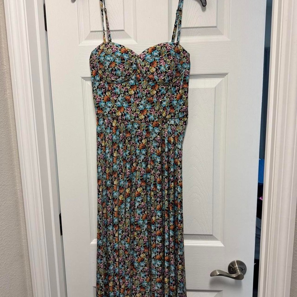 Isaac Mizrahi floral Midi‎ Dress Large